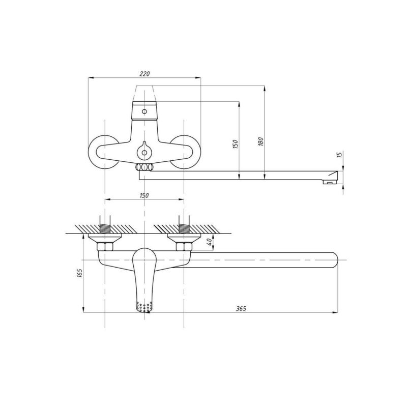 Смеситель ванна TSB 950-12431